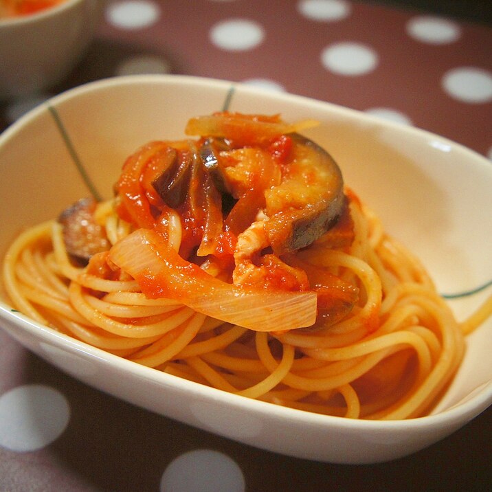 トマト缶で簡単トマトスパゲティ